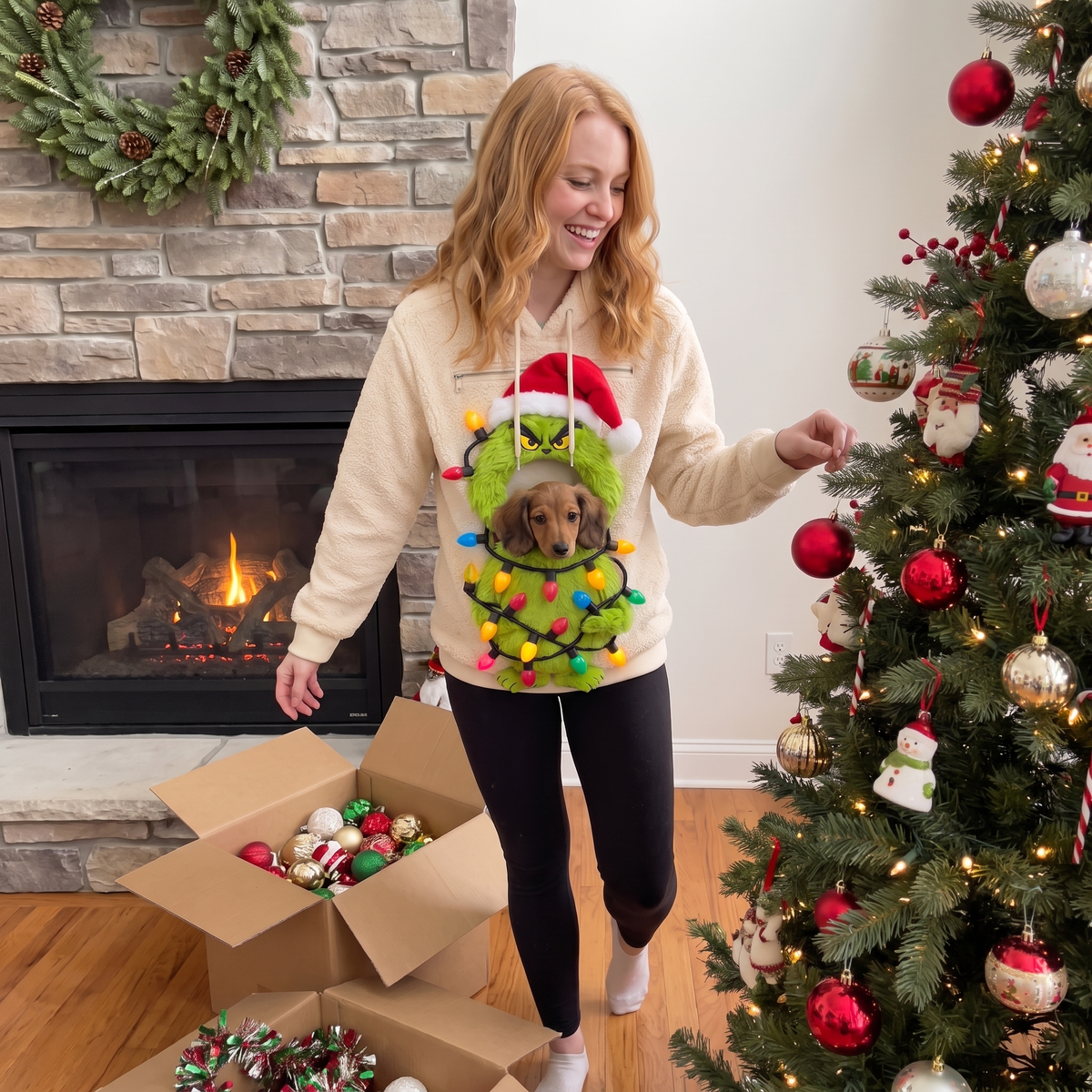 Grinch Pet Pouch Hoodie